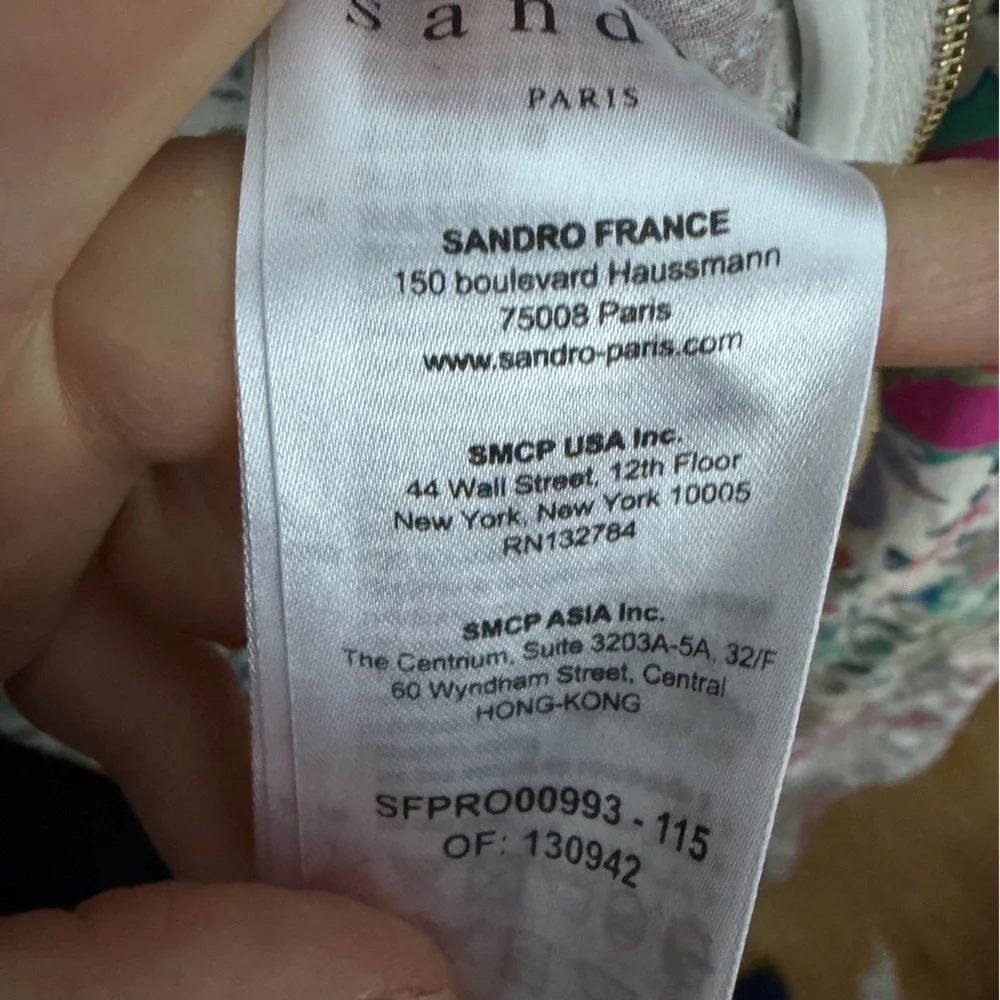 Sandro Paris Arya Floral Dress Linen blend - 36 - Picture 8 of 17
